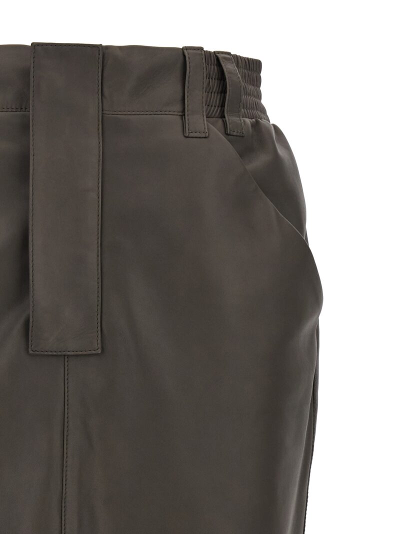 Leather skirt Woman SAINT LAURENT Gray