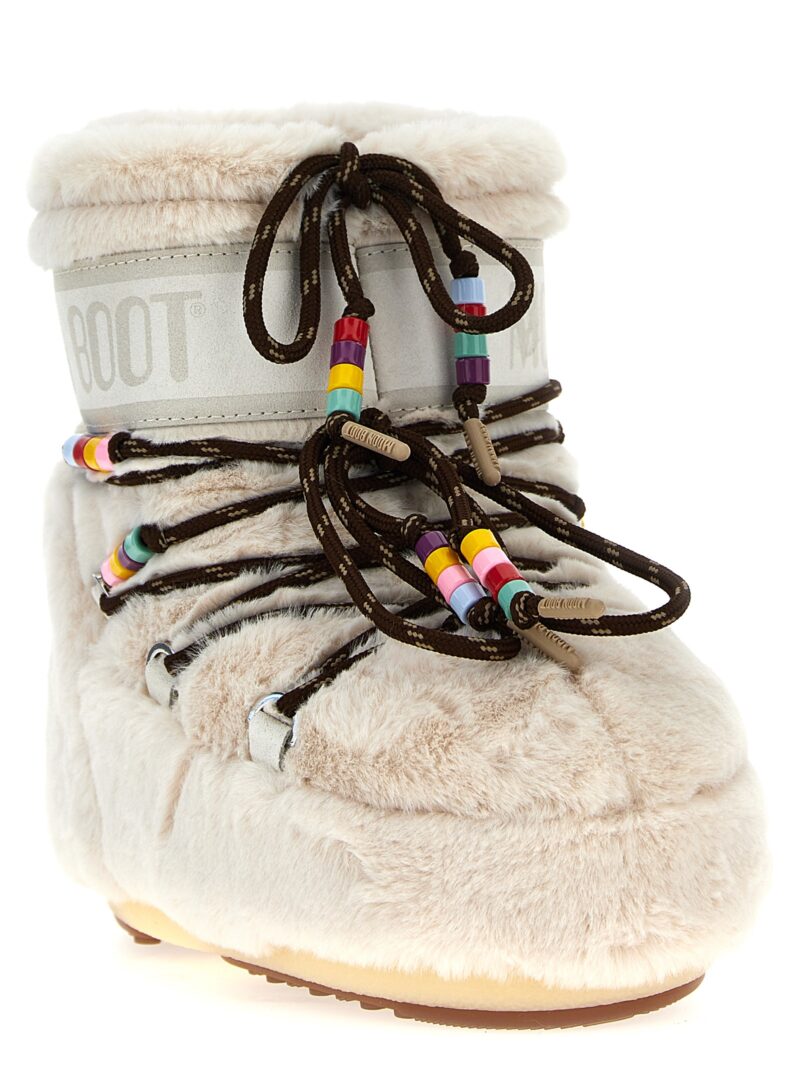 'Icon Low Faux-Fur Beads' boots 80D1409470L002 MOON BOOT White