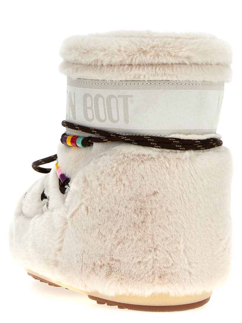 'Icon Low Faux-Fur Beads' boots Woman MOON BOOT White