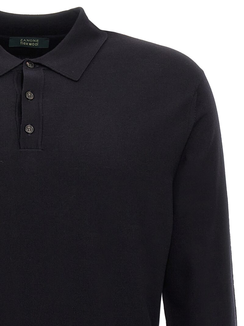 Wool polo shirt Man ZANONE Blue