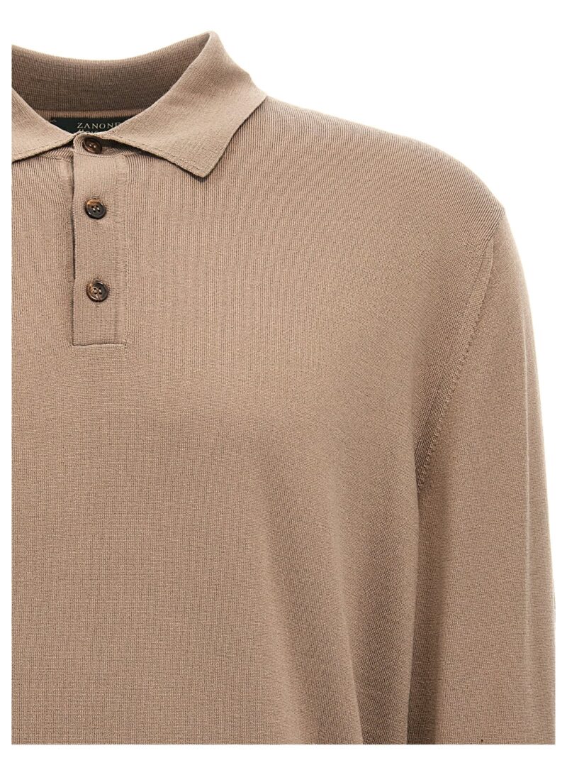 Wool polo shirt Man ZANONE Beige