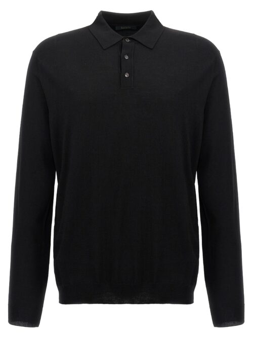 Wool polo shirt ZANONE Black