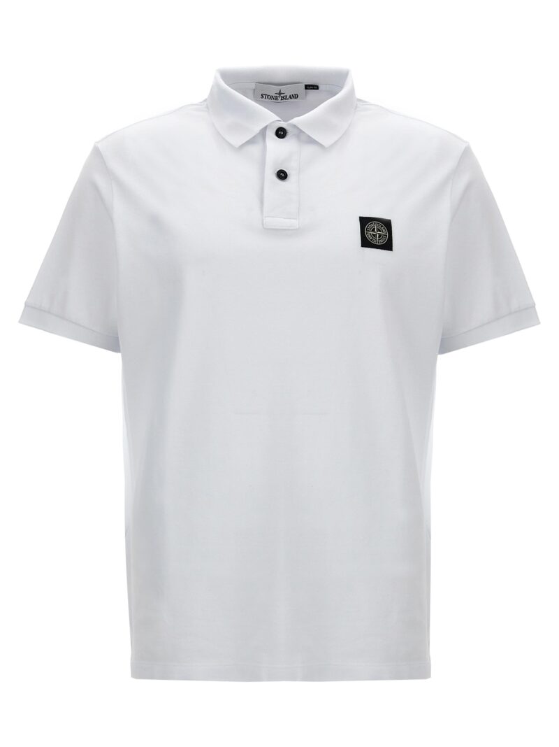 Logo patch polo shirt STONE ISLAND White