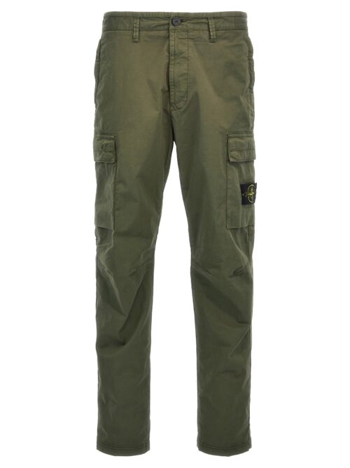 Logo patch cargo pants STONE ISLAND Green