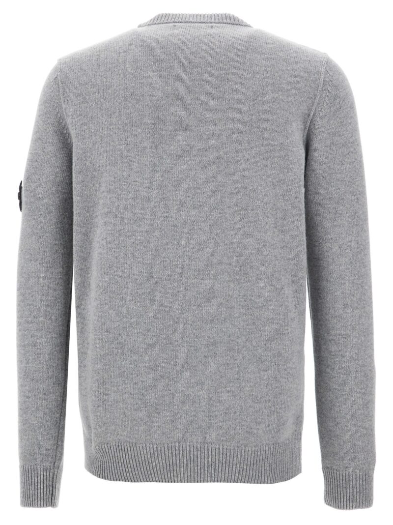 Logo patch sweater 8115508A3V0M64 STONE ISLAND Gray