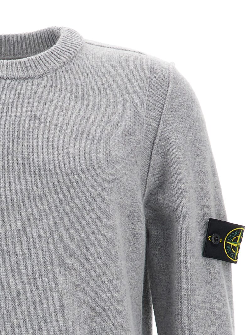 Logo patch sweater Man STONE ISLAND Gray