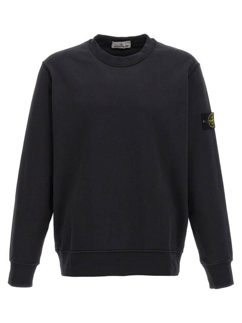 Logo patch sweatshirt STONE ISLAND Blue