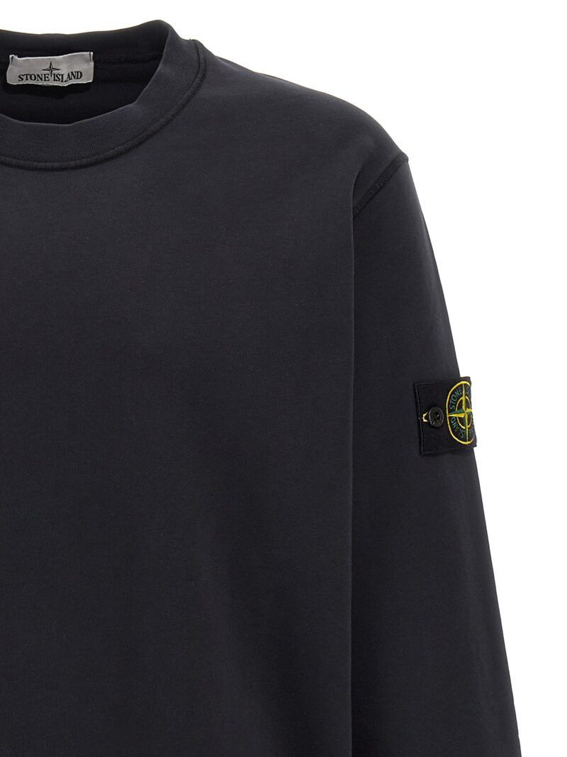 Logo patch sweatshirt Man STONE ISLAND Blue