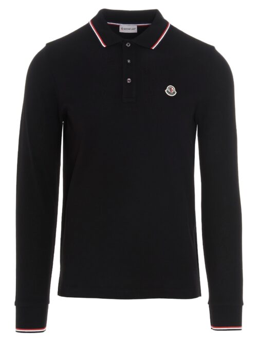 Logo patch polo shirt MONCLER Black