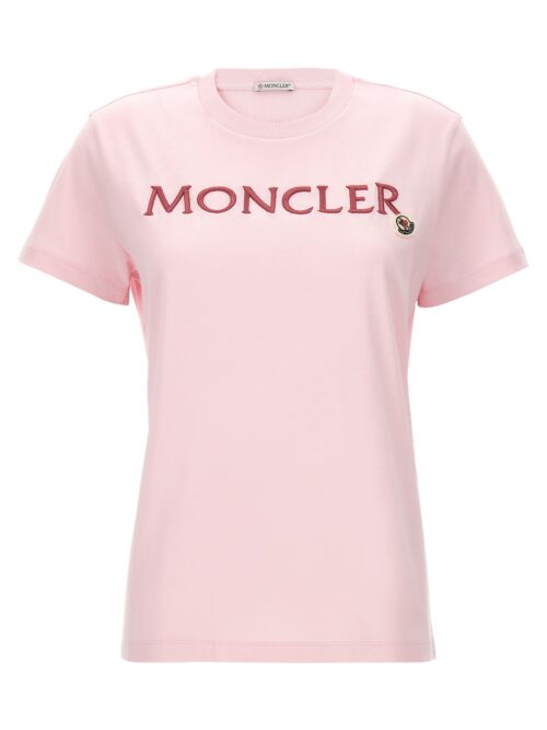 Logo embroidery t-shirt MONCLER Pink