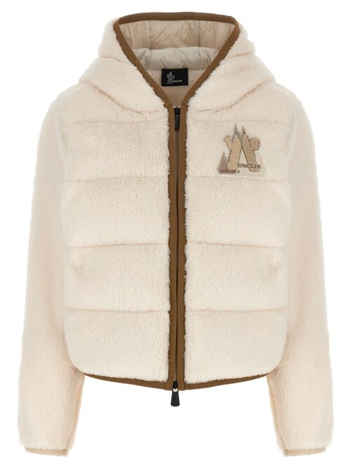 Logo hooded cardigan MONCLER GRENOBLE White