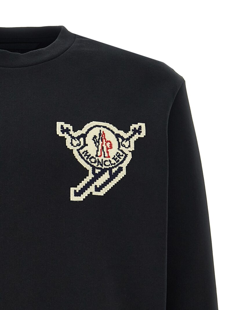 Logo patch sweatshirt Man MONCLER Black