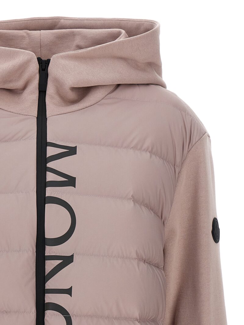 Two-material hoodie Woman MONCLER Pink