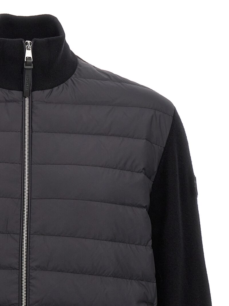 Two-material cardigan Man MONCLER Black