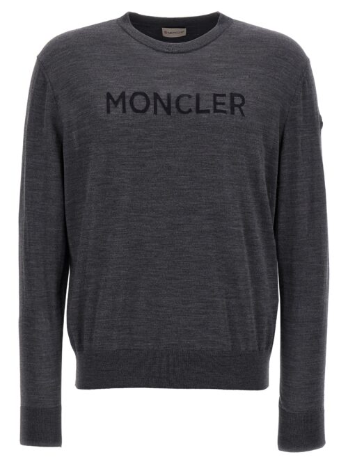 Logo intarsia sweater MONCLER Gray