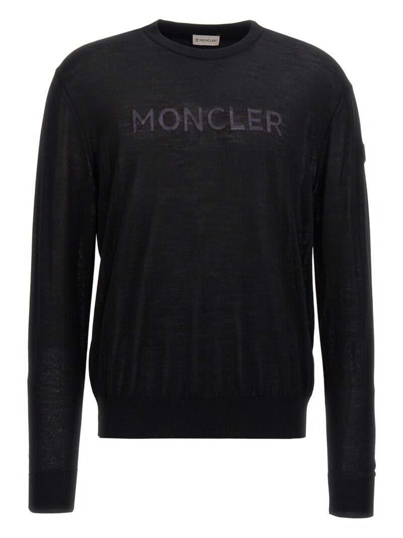 Logo intarsia sweater MONCLER Black