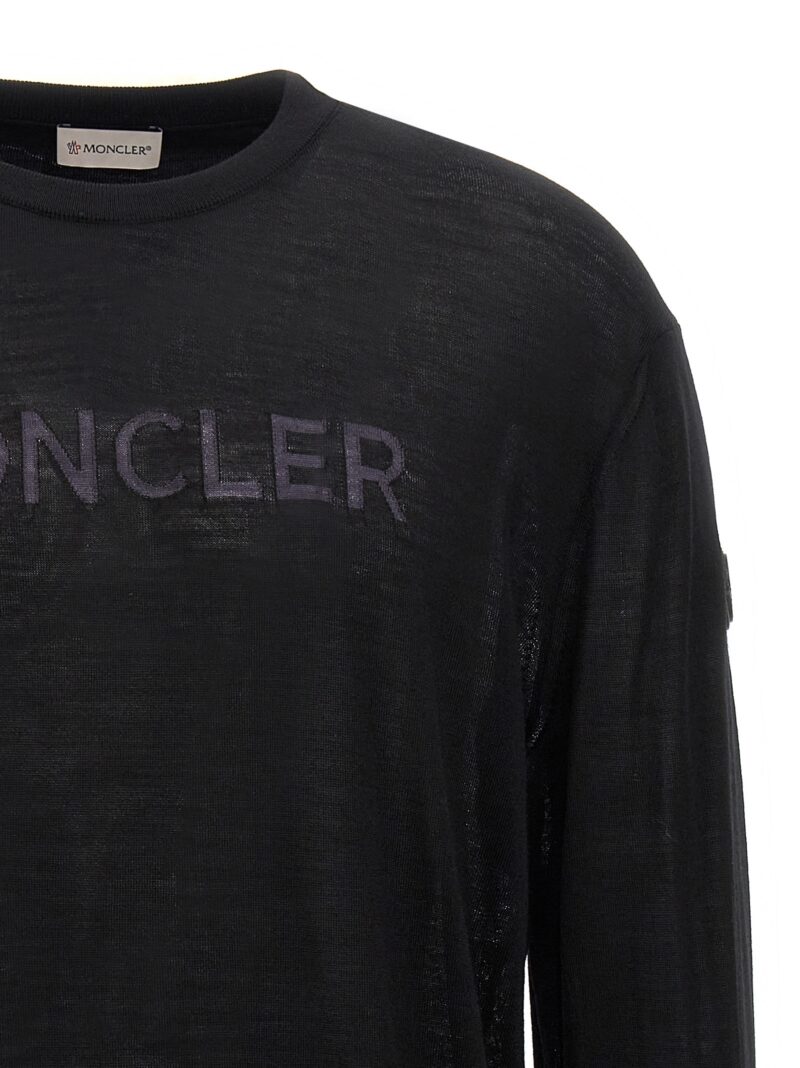 Logo intarsia sweater Man MONCLER Black