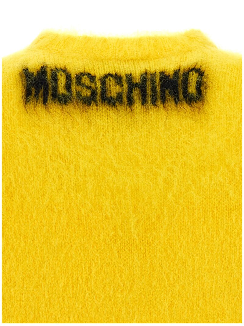 'Smiley' sweater 50% mohair wool 32% polyamide 18% wool MOSCHINO Yellow