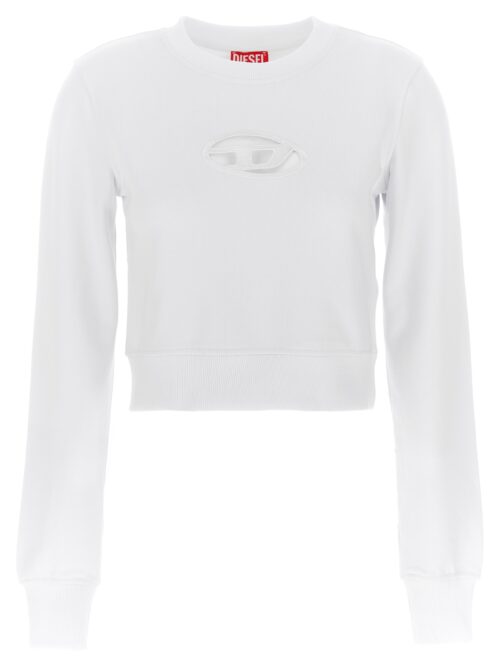 F-Slimmy cropped sweatshirt DIESEL White