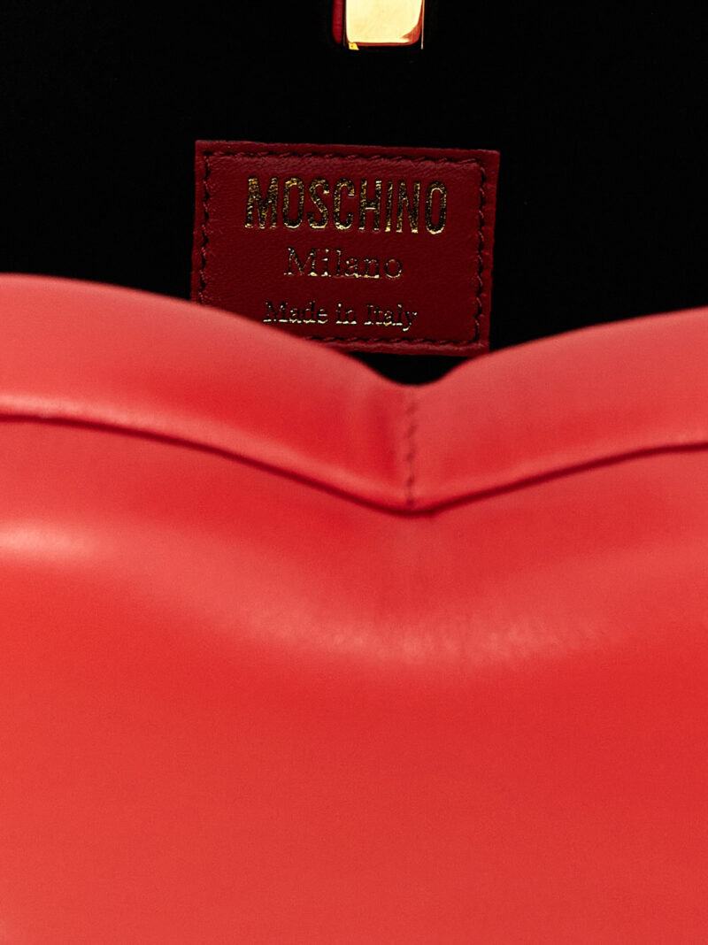 'Love Me' handbag 100% lamb leather MOSCHINO Red