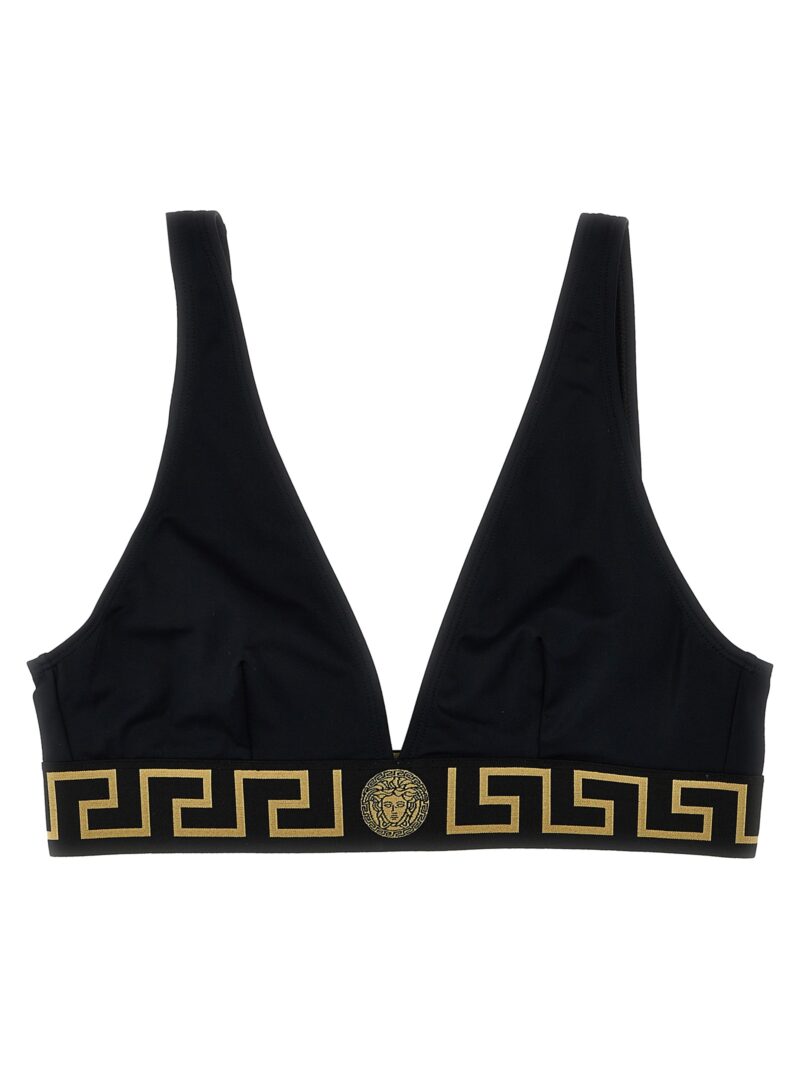 'Greca' bikini top VERSACE Black