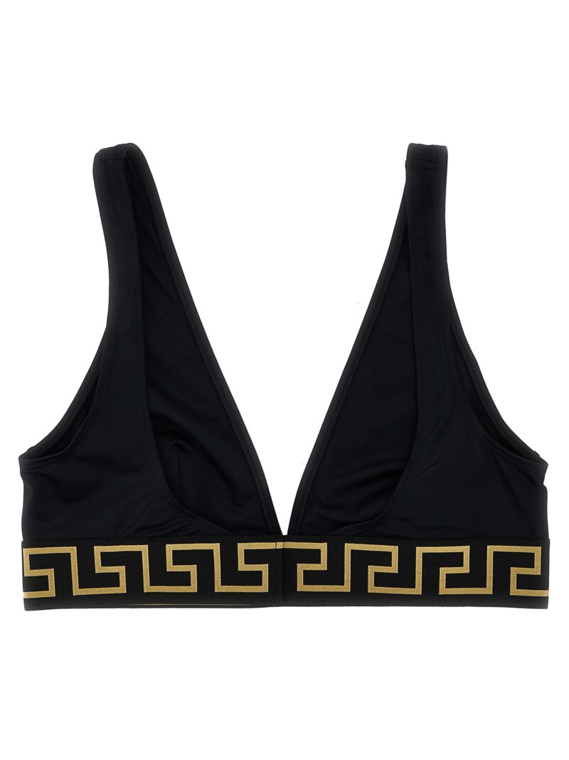 'Greca' bikini top ABD010941A11119A1008 VERSACE Black