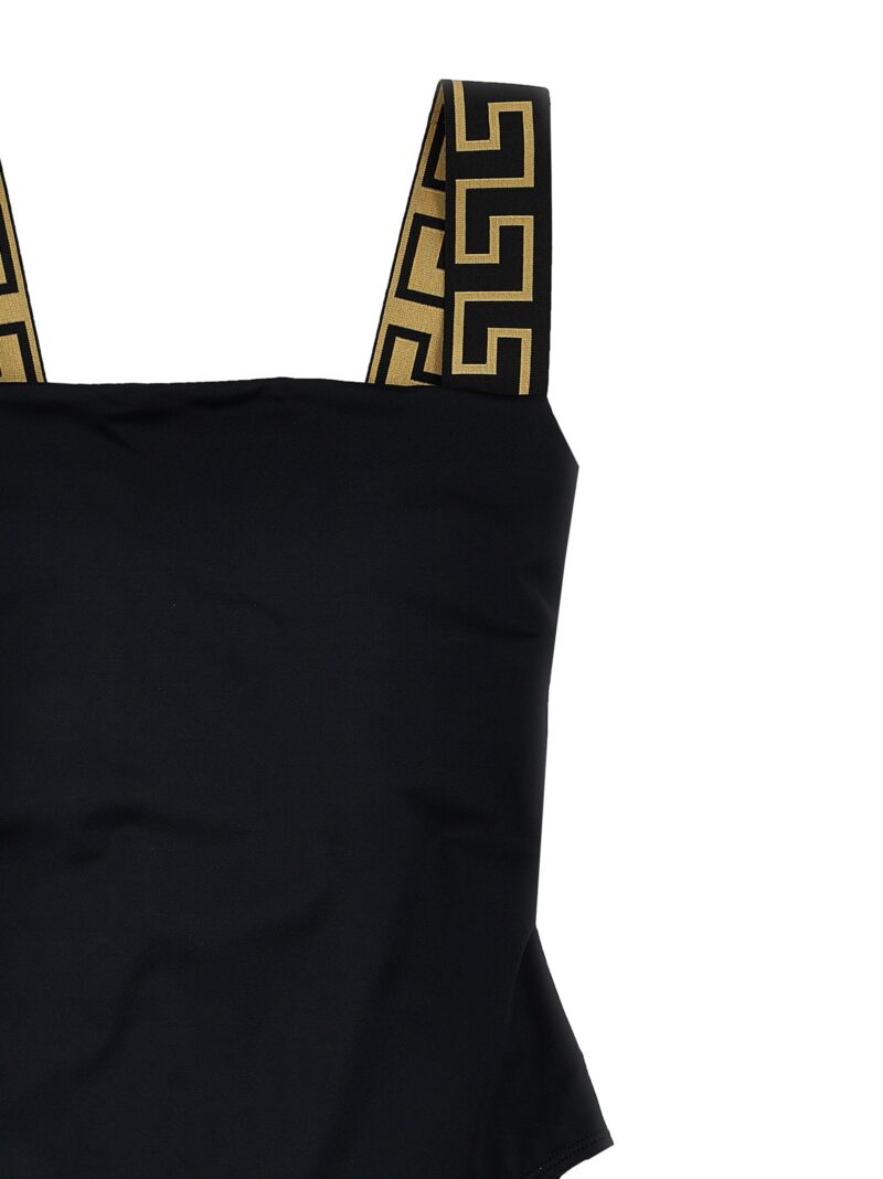 'Greca' one-piece swimsuit Woman VERSACE Black