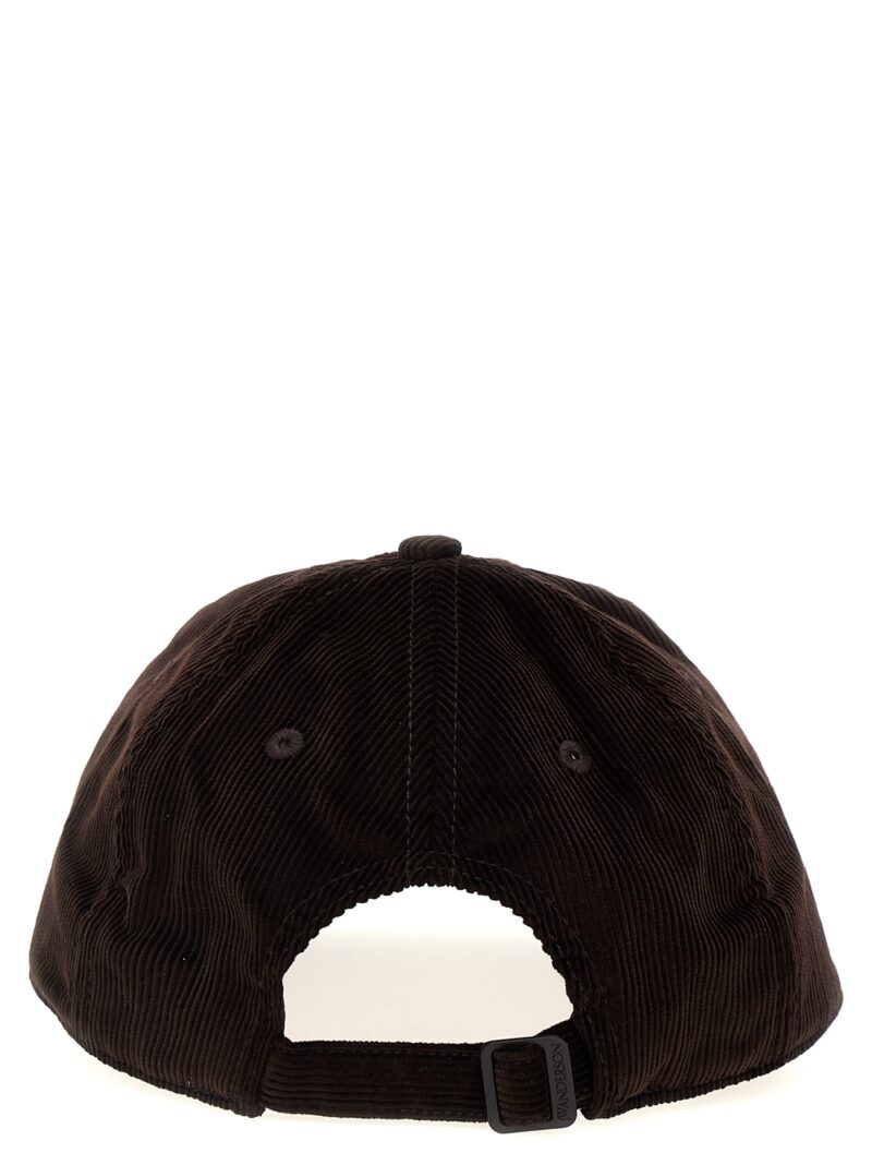 Logo embroidery velvet cap Man J.W.ANDERSON Brown