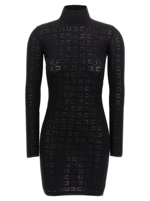 Openwork logo dress ELISABETTA FRANCHI Black