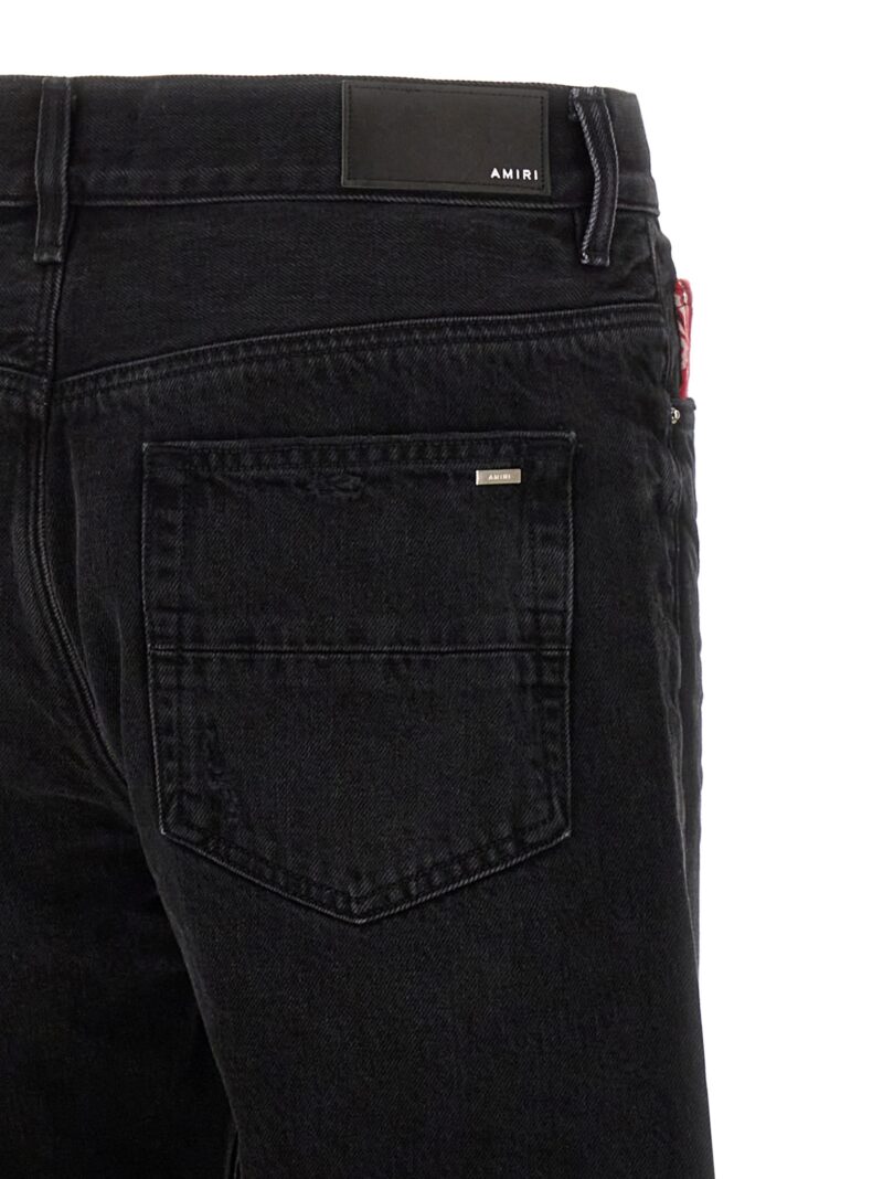 'Bandana Repair' jeans 100% cotton AMIRI Black