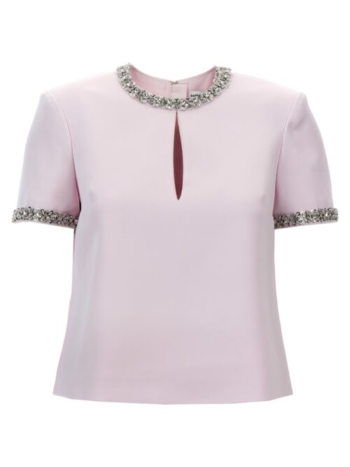 'Pink Satin Embellished' top SELF PORTRAIT Pink