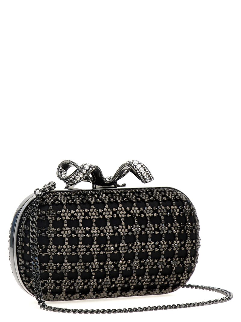 'Black Crystal' clutch AW24307BBLACK SELF PORTRAIT Black