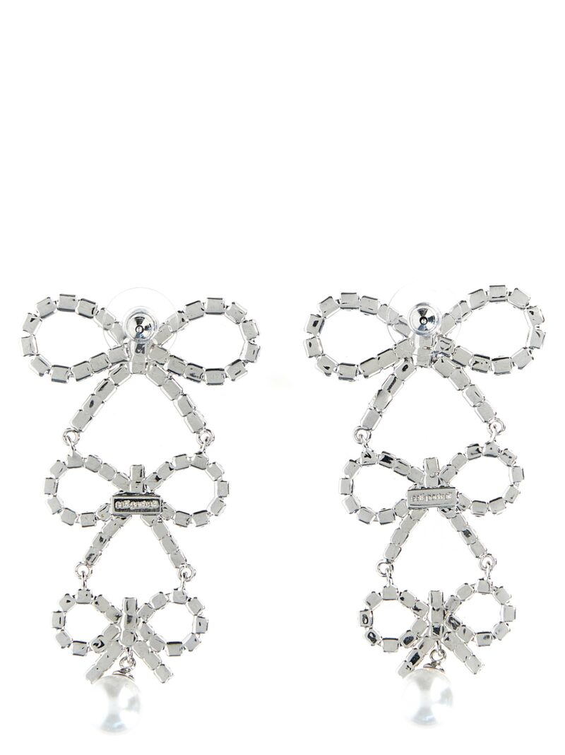 'Tiered Crystal Bow' earrings AW24602SLSILVER SELF PORTRAIT Silver