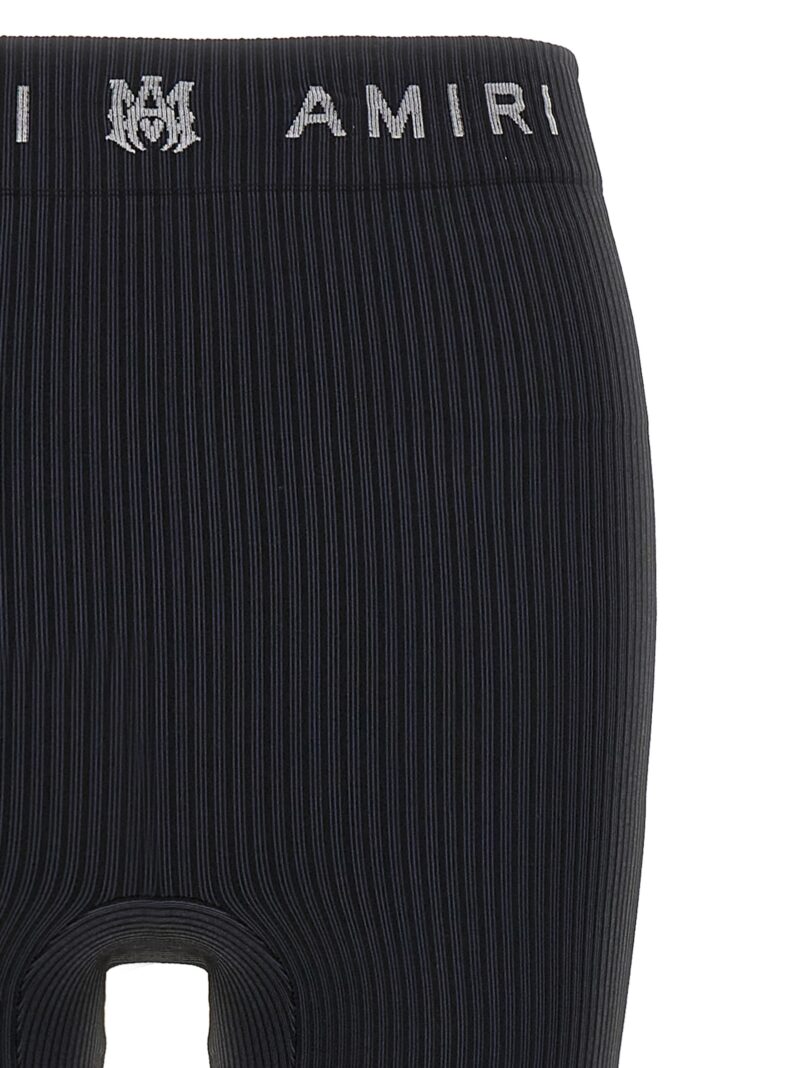 'MA Ribbed Seamless' leggings Woman AMIRI Black