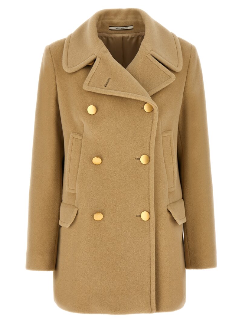 Double-breasted coat TAGLIATORE Beige