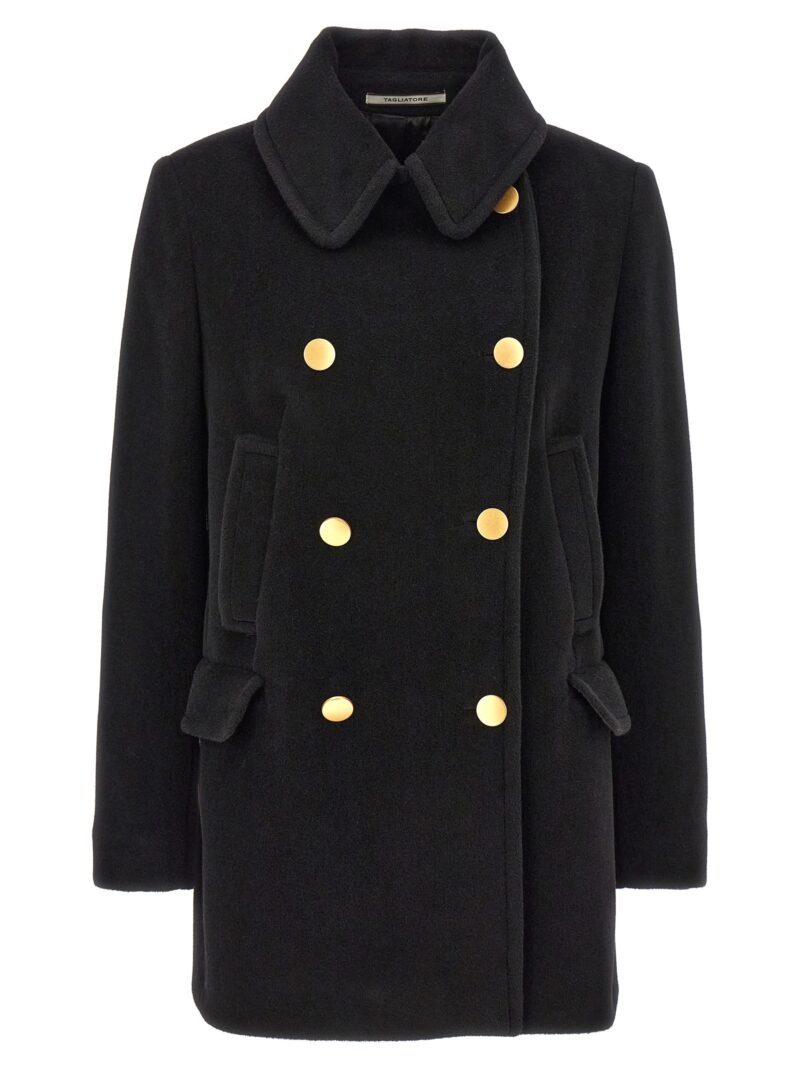 Double-breasted coat BLANCHED70015N1389 TAGLIATORE Black