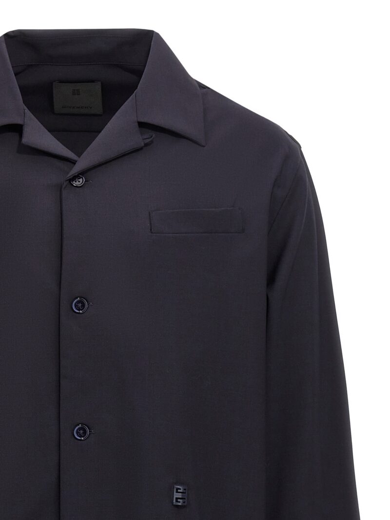 Logo plaque shirt Man GIVENCHY Blue