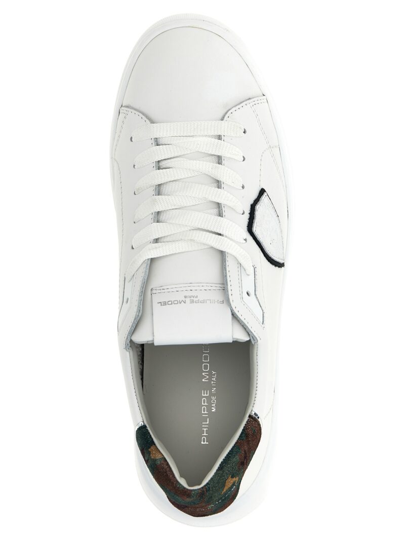 'Temple Low Man' sneakers 100% goat leather (Capra Hircus Hircus) PHILIPPE MODEL White