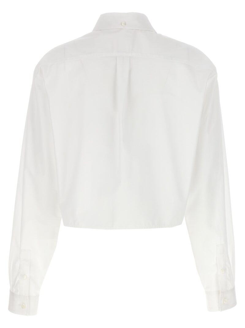 Cropped logo shirt BW617Y14M6100 GIVENCHY White