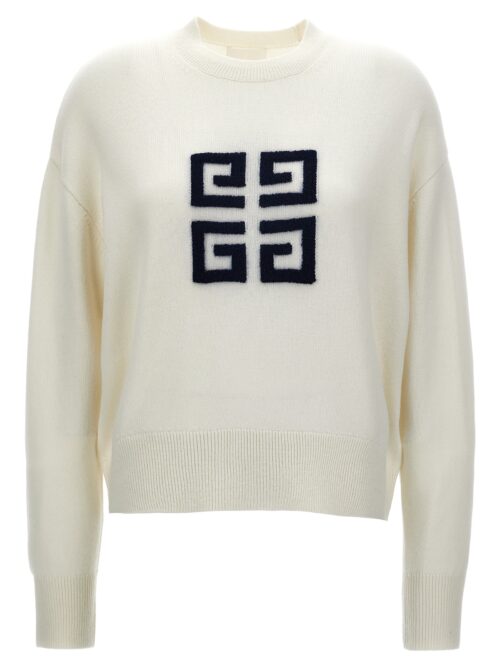 Flocked logo sweater GIVENCHY White