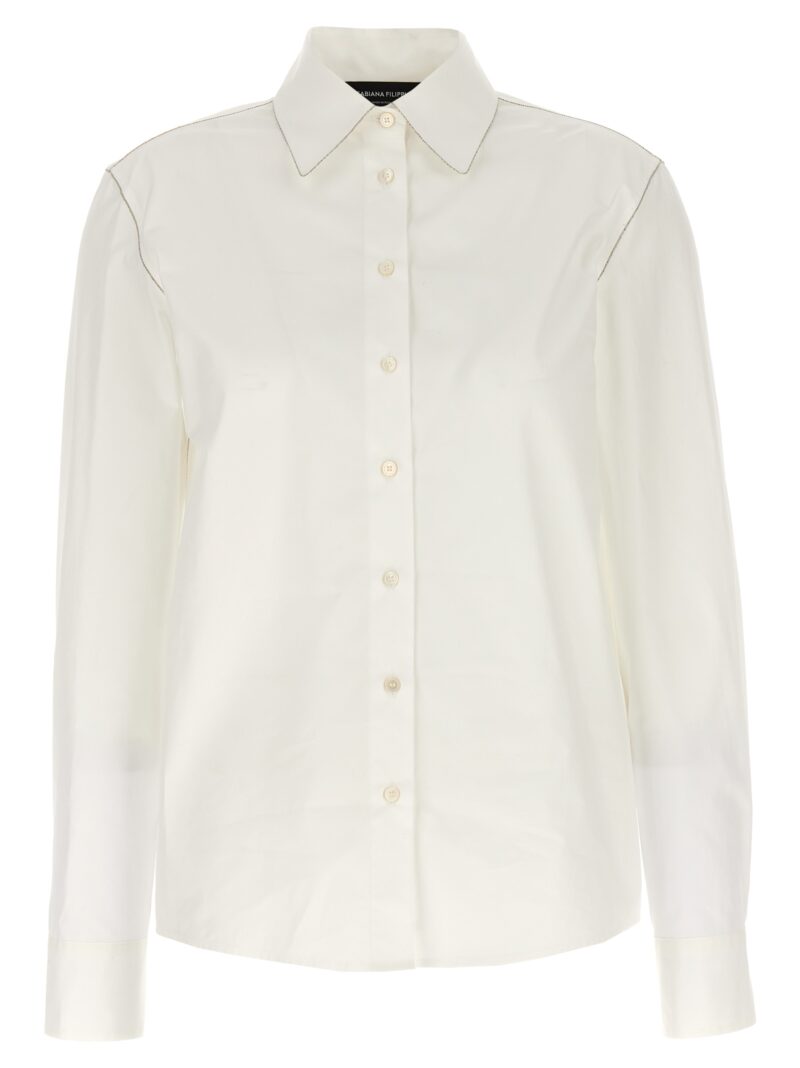 Rhinestone detail shirt FABIANA FILIPPI White