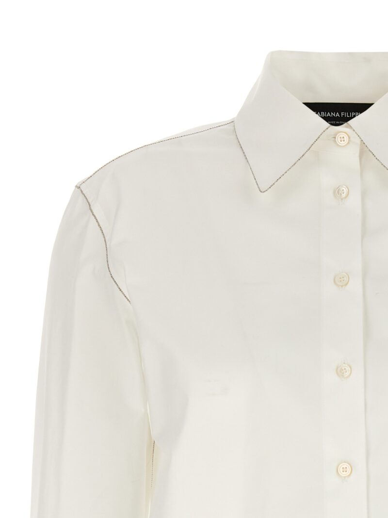 Rhinestone detail shirt Woman FABIANA FILIPPI White