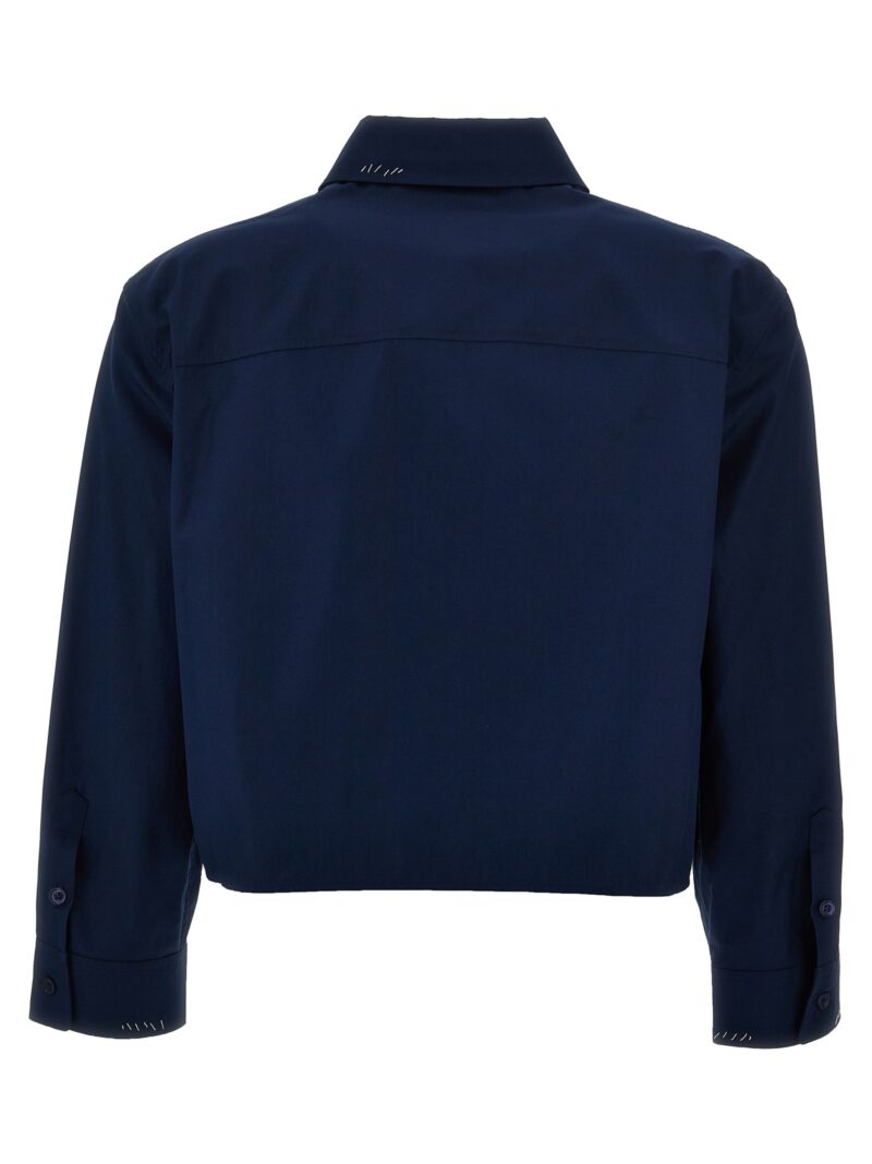 Logo embroidery stitching shirt CAMA0594S1UTC22300B81 MARNI Blue