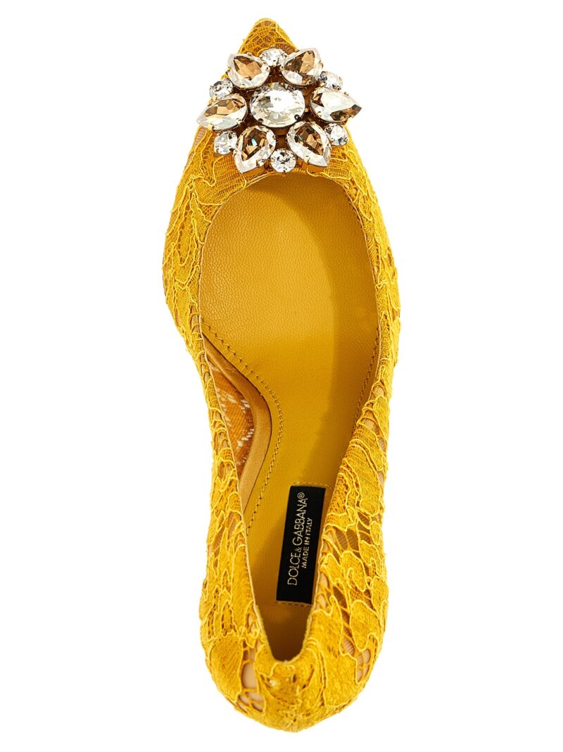 'Bellucci' pumps 57% viscose 36% cotton 5% polyamide 2% silk DOLCE & GABBANA Yellow