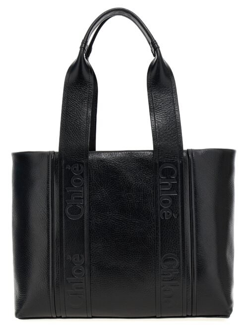 Medium 'Woody' Shopping CHLOÉ Black