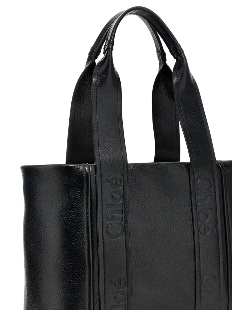 Medium 'Woody' Shopping Woman CHLOÉ Black