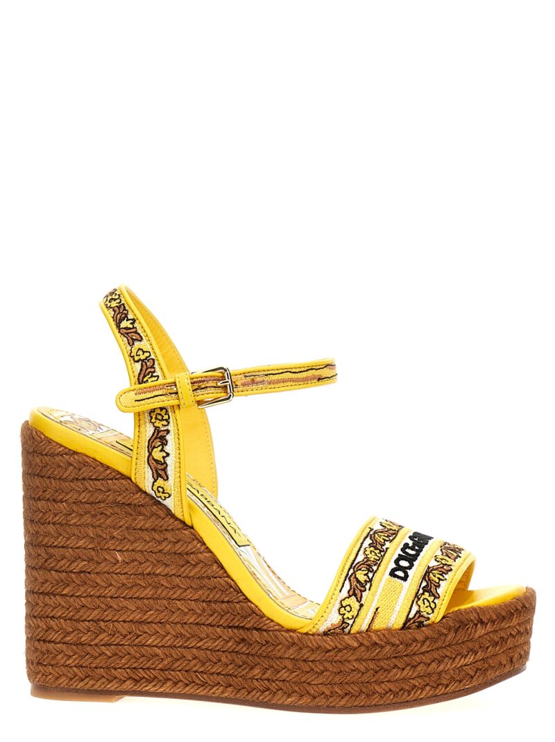 'Maiolica' wedges DOLCE & GABBANA Yellow