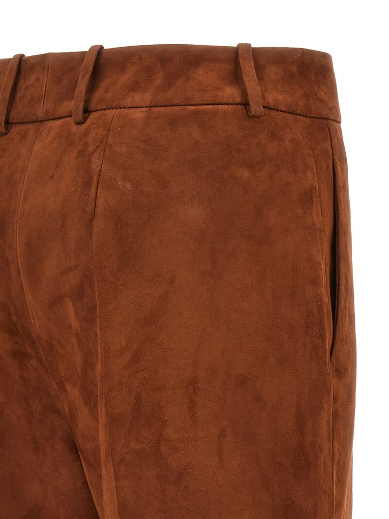 Suede shorts 100% sheep leather ERMANNO SCERVINO Brown