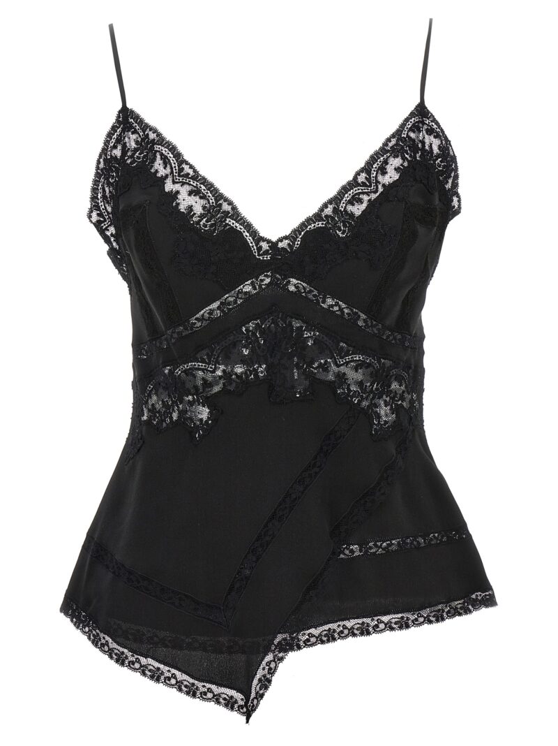 Lace insert top ERMANNO SCERVINO Black