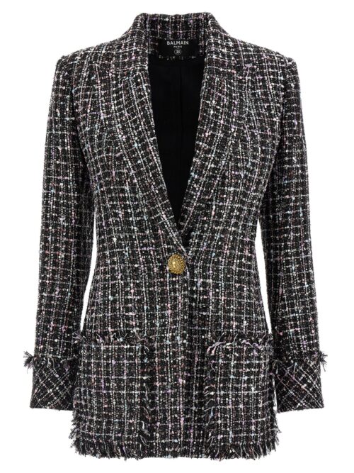 Single-breasted tweed blazer BALMAIN Multicolor